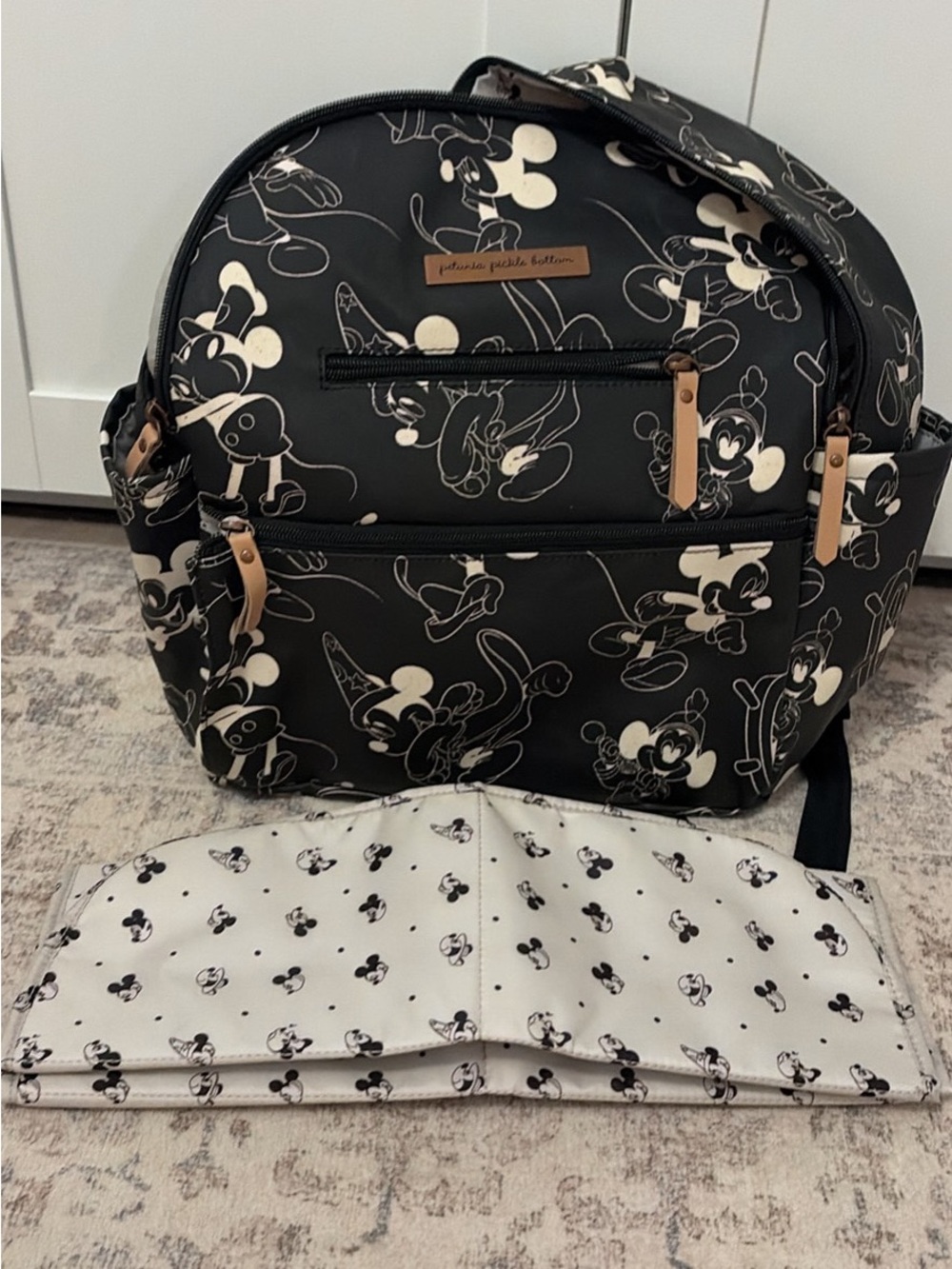 Petunia Picklebotton Mickey Mouse Print Backpack/ Diaper Bag